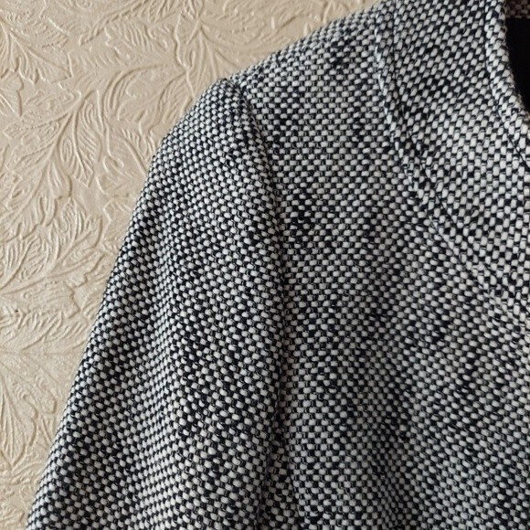 Ellen Tracy Blazer Jacket Grey Tweed 3/4 Sleeve Academia Sz 0 - Picture 8 of 10